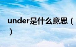 under是什么意思（understand是什么意思）