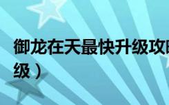御龙在天最快升级攻略（御龙在天怎么快速升级）