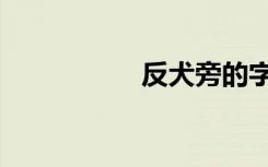 反犬旁的字（反犬旁）