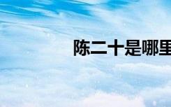 陈二十是哪里人（陈二十）