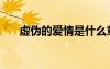 虚伪的爱情是什么意思（虚伪的爱情）