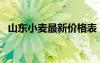 山东小麦最新价格表（山东小麦最新价格）