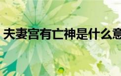 夫妻宫有亡神是什么意思（亡神是什么意思）
