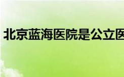 北京蓝海医院是公立医院吗（北京蓝海医院）
