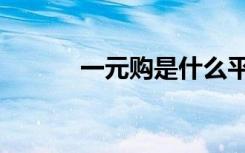一元购是什么平台（一元优购）