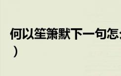何以笙箫默下一句怎么说（何以笙箫默下一句）