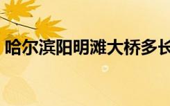 哈尔滨阳明滩大桥多长（哈尔滨阳明滩大桥）
