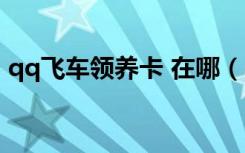 qq飞车领养卡 在哪（qq飞车保养卡怎么用）
