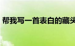 帮我写一首表白的藏头诗（表白情书藏头诗）