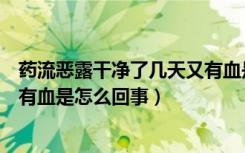 药流恶露干净了几天又有血是怎么回事（恶露干净了几天又有血是怎么回事）