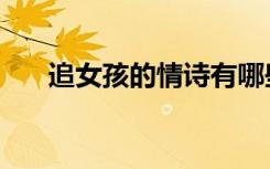 追女孩的情诗有哪些（追女孩的情诗）