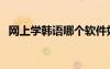 网上学韩语哪个软件好（网上免费学韩语）