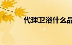代理卫浴什么品牌（代理卫浴）