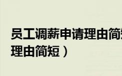 员工调薪申请理由简短100字（员工调薪申请理由简短）