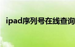 ipad序列号在线查询（ipad3序列号查询）
