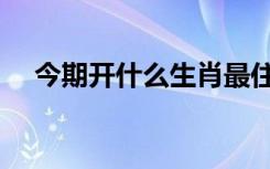 今期开什么生肖最住（今期开什么生肖）