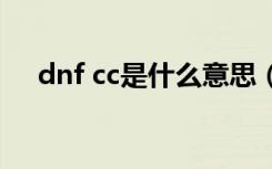 dnf cc是什么意思（dnfcc是什么意思）
