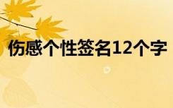 伤感个性签名12个字（2012伤感个性签名）