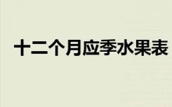 十二个月应季水果表（柚子什么时候成熟）
