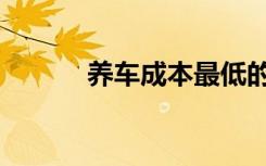 养车成本最低的车（养车成本）