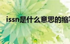 issn是什么意思的缩写（issn是什么意思）
