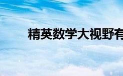 精英数学大视野有多难（精英数学）