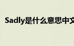Sadly是什么意思中文（sadly是什么意思）