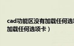 cad功能区没有加载任何选项卡怎么关闭（cad功能区没有加载任何选项卡）