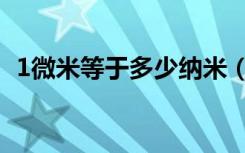 1微米等于多少纳米（1微米等于多少毫米）