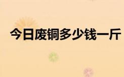 今日废铜多少钱一斤（麂子肉多少钱一斤）