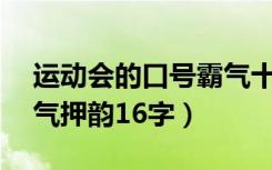 运动会的口号霸气十足16字（运动会口号霸气押韵16字）
