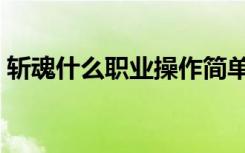 斩魂什么职业操作简单（斩魂什么职业好玩）