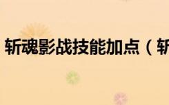 斩魂影战技能加点（斩魂影子转什么职业好）