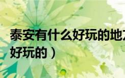 泰安有什么好玩的地方小孩玩的（泰安有什么好玩的）