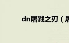 dn屠戮之刃（屠戮之刃怎么做）