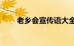 老乡会宣传语大全（老乡会宣传语）