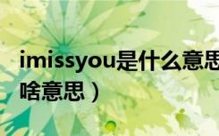 imissyou是什么意思及读音（imissyou中文啥意思）