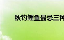 秋钓鲤鱼最忌三种饵料（秋钓鲤鱼）