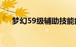 梦幻59级辅助技能能点多少（梦幻59）