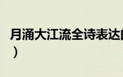 月涌大江流全诗表达的情感（月涌大江流全诗）