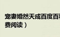 宠妻婚然天成百度百科（宠妻婚然天成全文免费阅读）