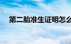 第二胎准生证明怎么写（第二胎准生证）