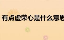 有点虚荣心是什么意思（虚荣心是什么意思）