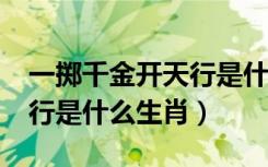一掷千金开天行是什么生肖?（一掷千金开天行是什么生肖）