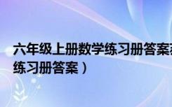 六年级上册数学练习册答案苏教版（人教版六年级上册数学练习册答案）