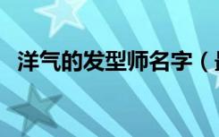 洋气的发型师名字（最有内涵发型师名字）
