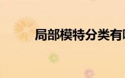 局部模特分类有哪些（局部模特）