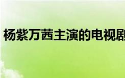 杨紫万茜主演的电视剧（万茜主演的电视剧）