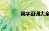 梁字组词大全（梁字组词）