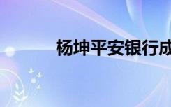 杨坤平安银行成都（杨坤平安）